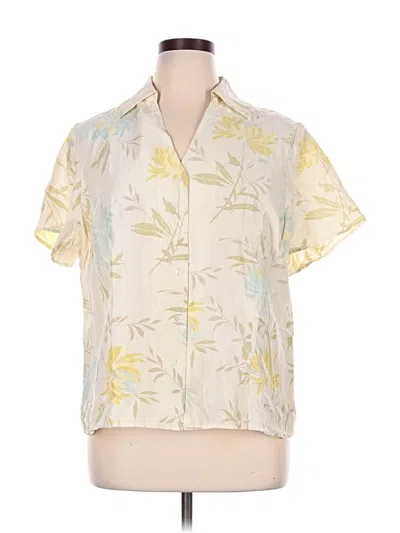 Pre-owned Kate Hill Short Sleeve Blouse In Ivory