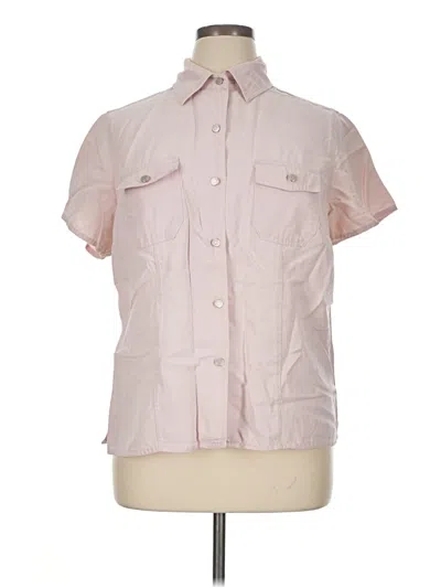 Pre-owned Kate Hill Short Sleeve Blouse In Pink
