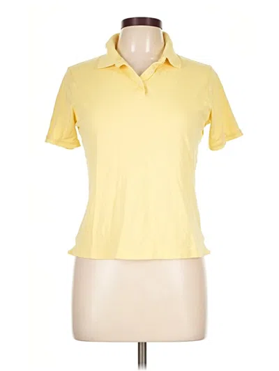 Pre-owned Kate Hill Short Sleeve Polo Shirt In Yellow