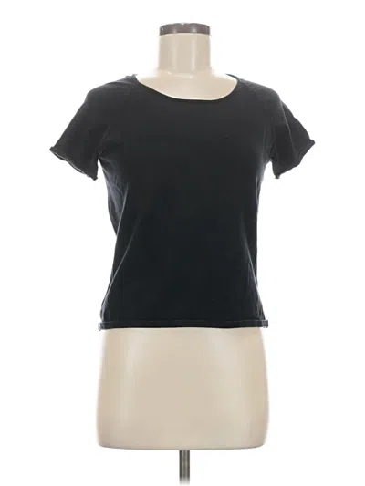 Pre-owned Kate Hill Short Sleeve Top Black Crew Neck Tops