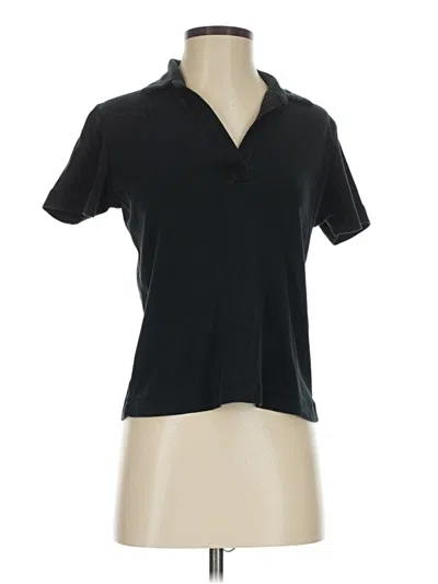 Pre-owned Kate Hill Short Sleeve Top Black V-neck Tops