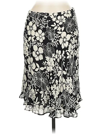 Pre-owned Kate Hill Silk Skirt In Black