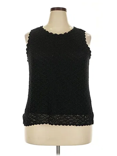 Pre-owned Kate Hill Sleeveless Blouse In Black