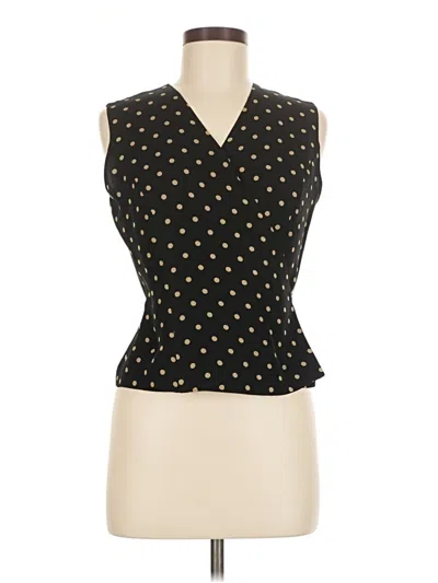 Pre-owned Kate Hill Sleeveless Blouse In Black