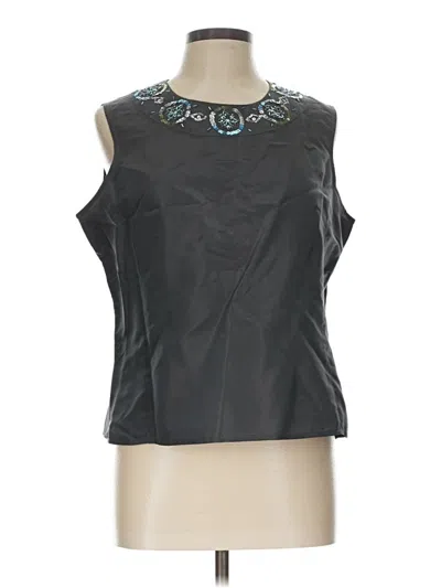 Pre-owned Kate Hill Sleeveless Blouse In Black