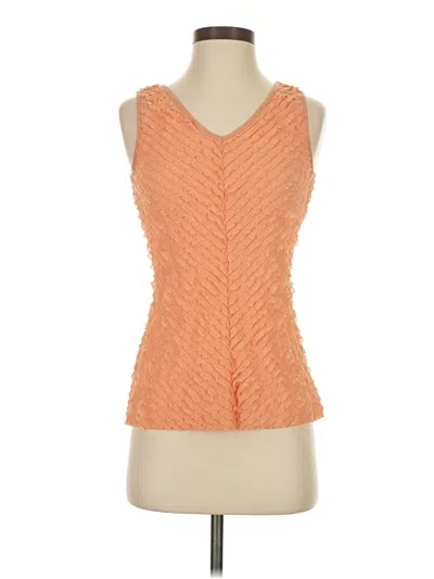 Pre-owned Kate Hill Sleeveless Blouse In Orange