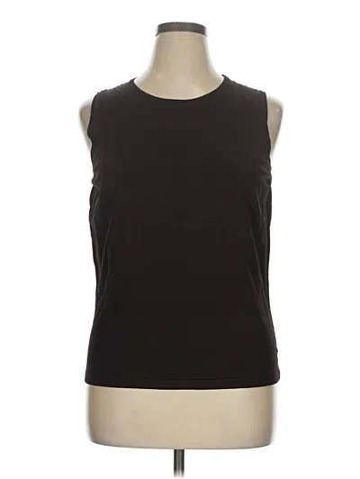 Pre-owned Kate Hill Sleeveless Top Black Boatneck Tops