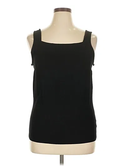 Pre-owned Kate Hill Sleeveless Top Black Scoop Neck Tops