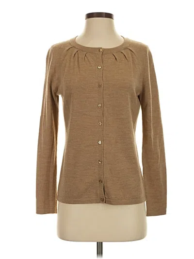 Pre-owned Kate Hill Wool Cardigan Sweater In Brown