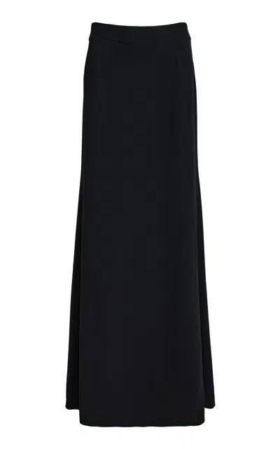 Kate Hundley Long Flared Maxi Skirt In Black