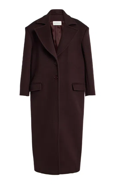 Kate Hundley Oversized Wool-cashmere Coat In Burgundy