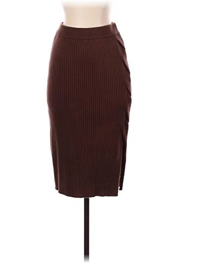 Pre-owned Kate Kasin Casual Skirt In Brown