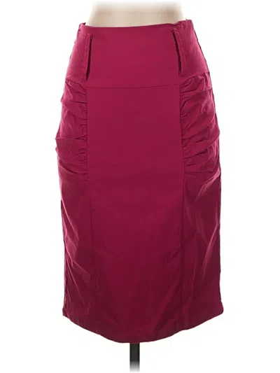 Pre-owned Kate Kasin Casual Skirt In Burgundy