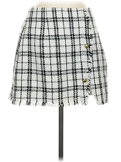 Pre-owned Kate Kasin Casual Skirt In White