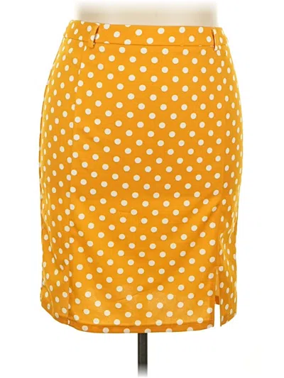 Pre-owned Kate Kasin Casual Skirt In Yellow
