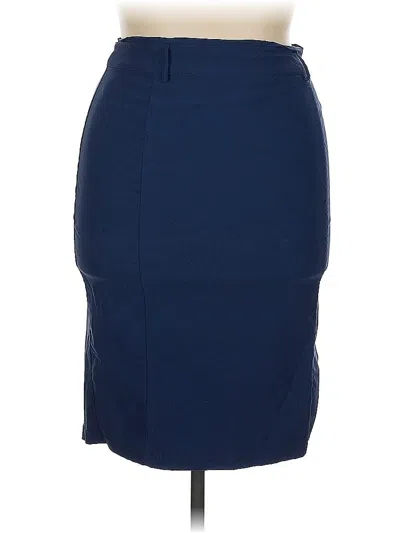 Pre-owned Kate Kasin Formal Skirt In Blue