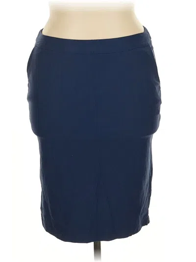 Pre-owned Kate Kasin Formal Skirt In Blue