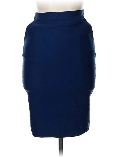 Pre-owned Kate Kasin Formal Skirt In Blue