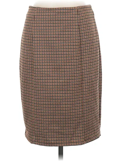 Pre-owned Kate Kasin Formal Skirt In Brown