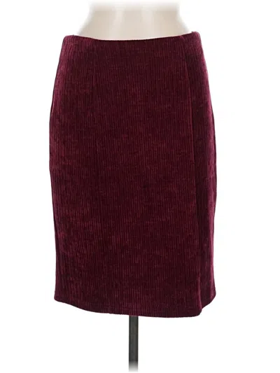 Pre-owned Kate Kasin Formal Skirt In Burgundy