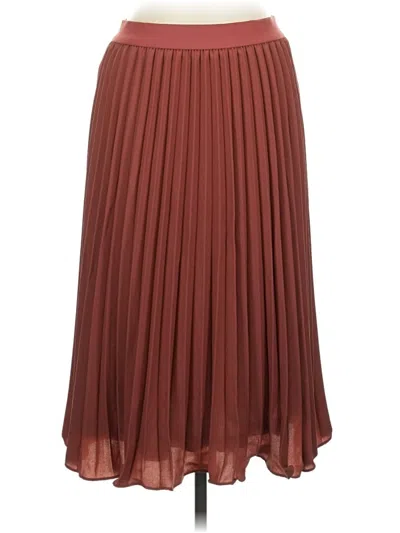 Pre-owned Kate Kasin Formal Skirt In Burgundy