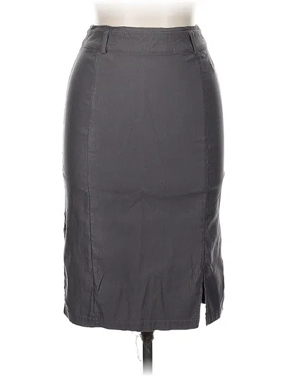Pre-owned Kate Kasin Formal Skirt In Gray