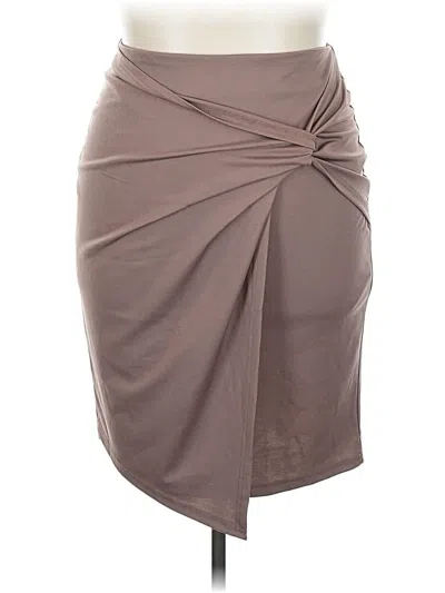 Pre-owned Kate Kasin Formal Skirt In Gray