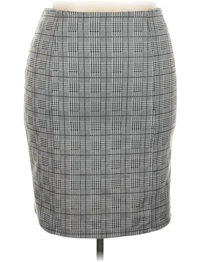 Pre-owned Kate Kasin Formal Skirt In Gray