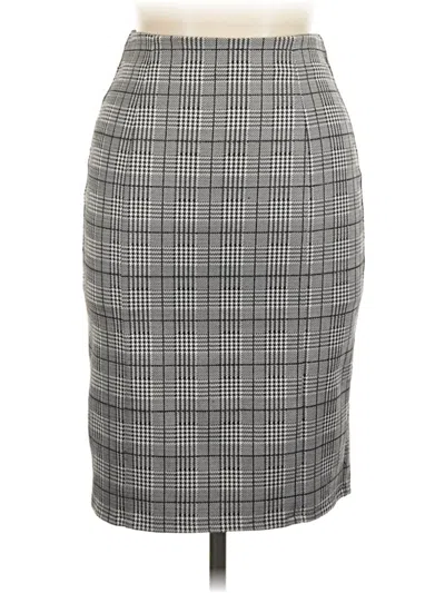 Pre-owned Kate Kasin Formal Skirt In Gray