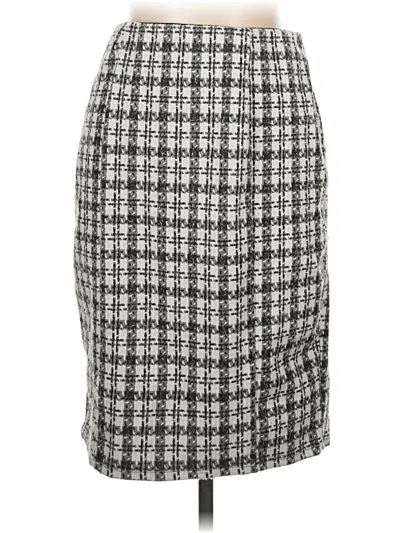 Pre-owned Kate Kasin Formal Skirt In Gray