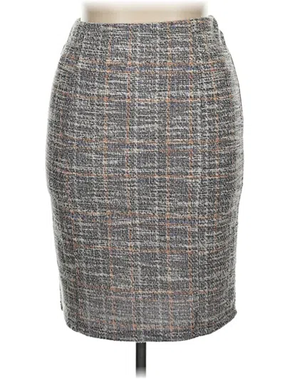 Pre-owned Kate Kasin Formal Skirt In Gray