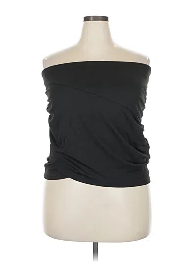 Pre-owned Kate Kasin Tube Top Black Strapless Neckline Tops