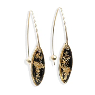 Kate Koel Women's Black / Gold Black Gold Drop Earrings In Multi