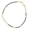 Kate Koel Women's Black / Gold Mixed Metal Chain Necklace In Gold