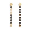Kate Koel Women's Black / Gold Mixed Metal Dot Earrings In Multi