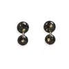 Kate Koel Women's Black / Grey Galaxy Double Circle Stud Earrings In Multi