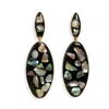 Kate Koel Women's Black Statement Jet Abalone Earrings In Black