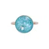 Kate Koel Women's Blue / Gold Statement Gemstone Cocktail Ring