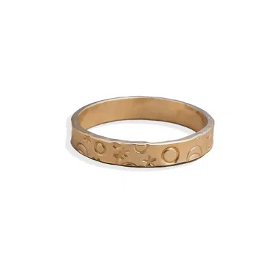 Kate Koel Women's Gold Cigar Galaxy Thick Band Ring