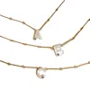 Kate Koel Women's Gold / Neutrals / Grey Initial Necklace