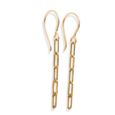 Kate Koel Women's Gold Paperclip Chain Earrings