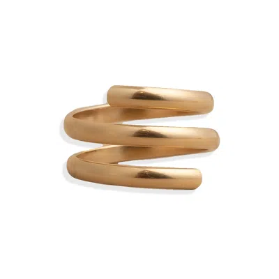 Kate Koel Women's Gold Spiral Statement Ring Sculptural Coil Band Gold Filled
