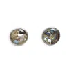 Kate Koel Women's Grey Round Dainty Silver Earrings