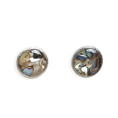 Kate Koel Women's Grey Round Dainty Silver Earrings In Gray