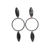 Kate Koel Women's Oval Dangle Statement Earrings