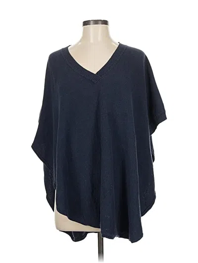 Pre-owned Kate Landry Poncho In Blue