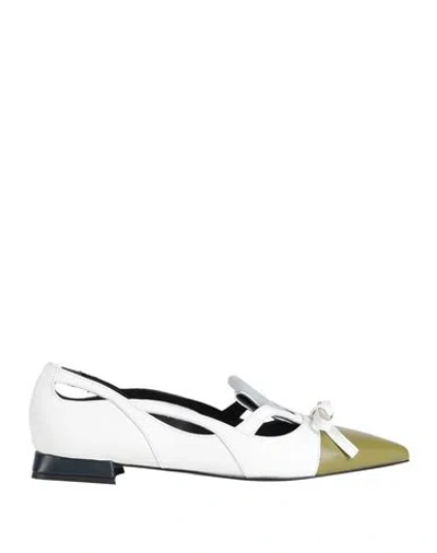 Kate Libertine Woman Ballet Flats White Size 8 Leather