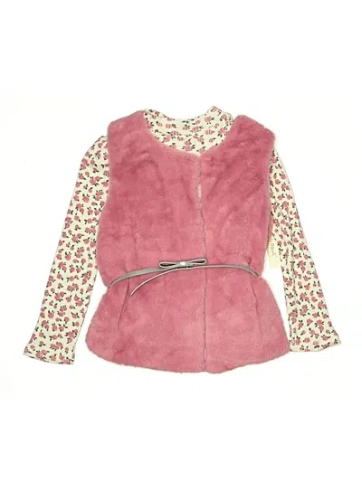 Kate Mack Kids' Faux Fur Vest In Pink