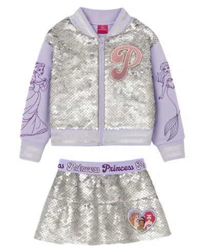 Kate Mack Kids' Girls' 2t-6x Princess Sequin Jacket And Skirt, 2-piece Set
