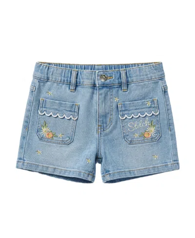 Kate Mack Kids' Girls 7-16 Stitch Denim Short In Blue